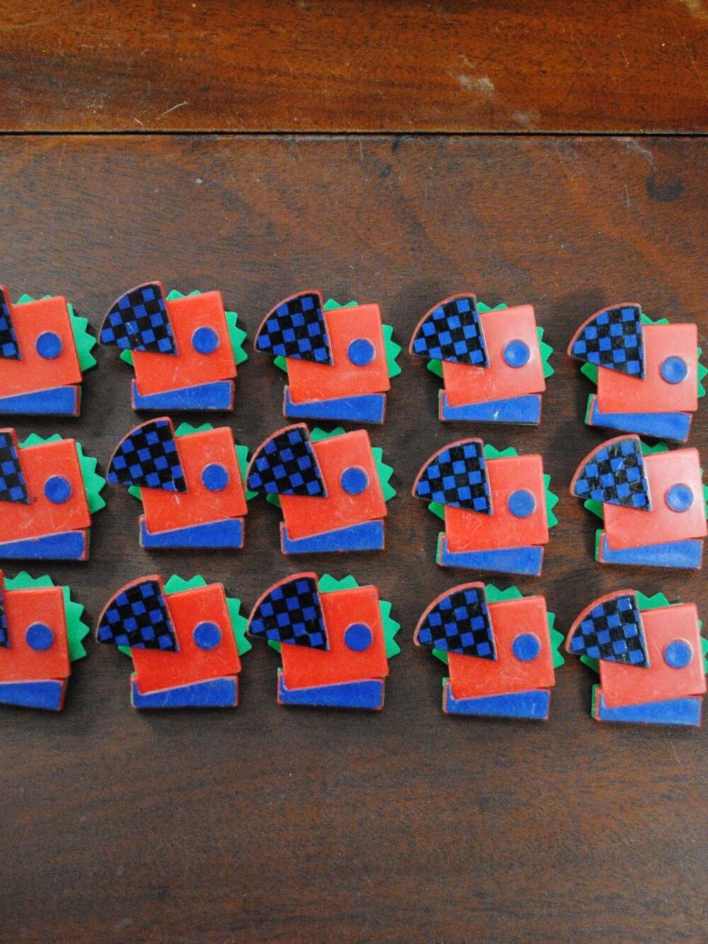 Lot of 15 Vintage Geometric Paper / Binder / Office Clips Made in Japan